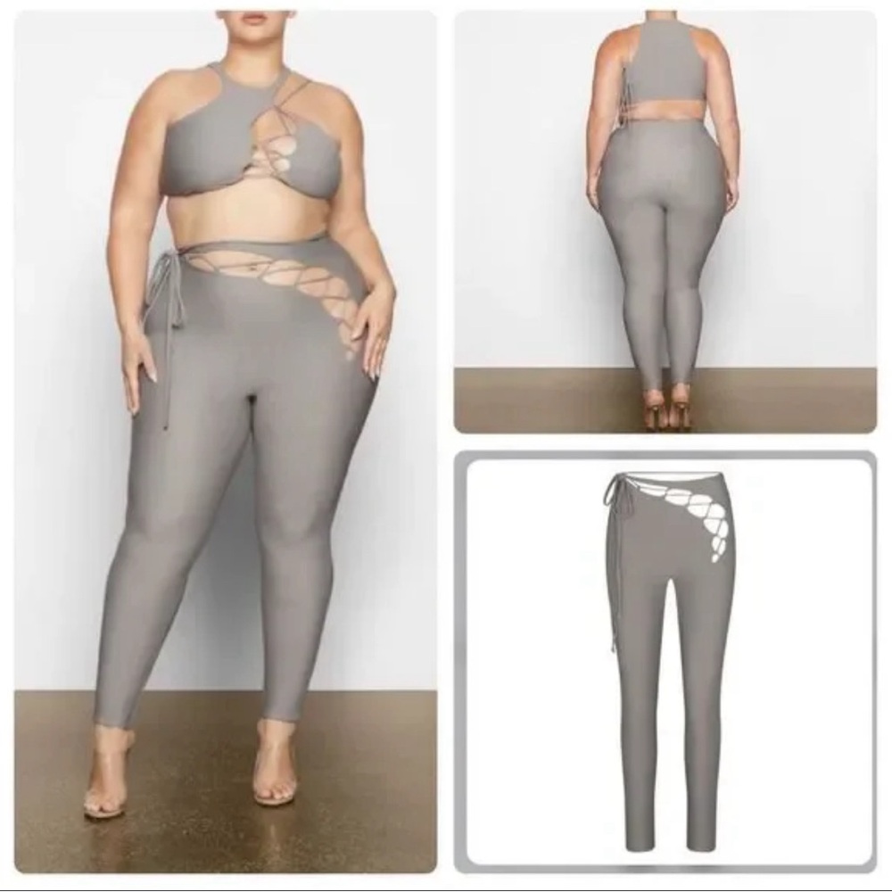 NWT SKIMS Lace-Up High Waisted Leggings 2XL Curve Sculpt